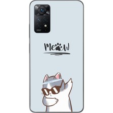 Le Balvo Redmi Note 11 Pro 4g Uyumlu Miyav Baskılı Silikon Kılıf