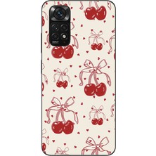 Le Balvo Redmi Note 11 - 11S Uyumlu Kiraz Bukleleri Baskılı Silikon Kılıf