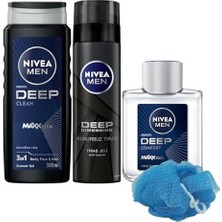 Berry Store Men Erkek Deep Dimension Duş Jeli 500ML, Tıraş Jeli 200ML ve Tıraş Sonrası Losyon 100ML, Lif Hediye