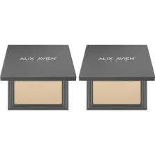 Berry Store Kompakt Pudra - 12 Saate Kadar Kalıcılık - -Nötr Cilt Alt Tonu - Compact Powder 10 Soft Desert (2 Paketi)