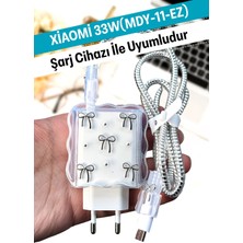 WANNA PROTECT Xiaomi 33W Uyumlu Ayıcık Şarj Başlığı Adaptörü Koruma Redmi Kablo Koruyucu 5'li Koruma Kılıf Seti