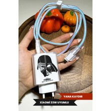 WANNA PROTECT Xiaomi 33W Uyumlu Şeffaf Şarj Başlığı Adaptörü Koruma Kablo Koruyucu 5'li Koruma Seti