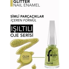 Berry Store Yoğun Simli Şeffaf Oje - Glitter Nail Enamel - GL004 Rush