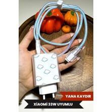 WANNA PROTECT Xiaomi 33W Uyumlu Baskısız Şeffaf Şarj Başlığı Adaptörü Koruma Kablo Koruyucu 5'li Koruma Seti