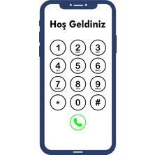 2Mak Sticker Telefoncular İçin Telefon Silüetli Hoş Geldiniz Stickeri