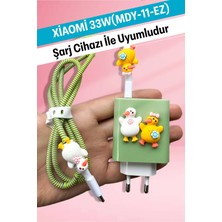 WANNA PROTECT Xiaomi 33W Uyumlu Ördek Şarj Başlığı Adaptörü Koruma Redmi Kablo Koruyucu 5'li Koruma Kılıf Seti