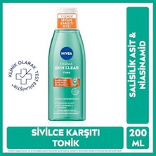 Berry Store Derma Skin Clear Sivilce Karşıtı Yüz Temizleyici Peeling 150ML + Tonik 200ML + Burun T-Bant 4 Adet