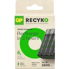 Berry Store Gp M452 USB Hızlı Şarj Cihazı 4 Adet 2600 Aa Kalem Pilli Set