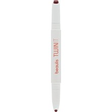 Beaulis Twin It 996 Burgundy Ruj & Dudak Kalemi Çift Taraflı Katı Formda Işıltılı Etki