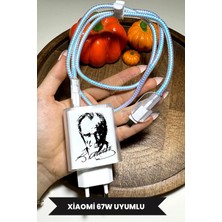 WANNA PROTECT Xiaomi 67W Hızlı Şarj Uyumlu Şeffaf Şarj Başlığı Adaptörü Koruma Kablo Koruyucu 5'li Koruma Seti
