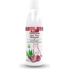 Bio PetActive Aloe Vera Özlü Kedi Şampuanı 250 ml Açık Yeşil Renkli Deri ve Tüy Besleyici