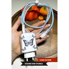 WANNA PROTECT Xiaomi 33W Uyumlu Şeffaf Şarj Başlığı Adaptörü Koruma Kablo Koruyucu 5'li Koruma Seti