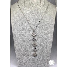 Carette De Terre Silver Renk Zarif Y Kolye