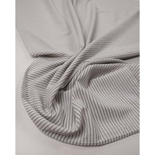 Kumaş Parça Siyah Beyaz Ince Çizgili Dokuma Kumaş Yumuşak Tiril Tiril Gömleklik 140X210CM