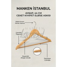 Manken İstanbul 10 Adet A-Kalite Ahşap Ceket Askısı Gömlek Askısı Tişört Askısı Ahşap Askı Elbise Askısı