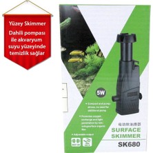Venusaqua SK-680 Akvaryum Yüzey Temizleyici Filitre 680 Litre/saat Debi ile Sessiz ve Etkili Temizlik