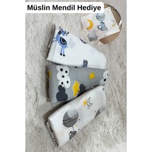 Thiff 3’lü 80x80 %100 Pamuk Müslin Bebek Örtüsü Seti + Hediye Ağız Mendili | Nefes Alan Yumuşak Battaniye