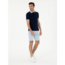 Cacharel Erkek Mavi Regular Fit Beli Bağcıklı Şort 50287286-VR036