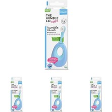 DMR Home The Humble Co. - Humble Brush Baby Bebekler Için Alıştırma Diş Fırçası - Mavi (Tavsiye Yaş 6+ Ay - 2 Yaş) (4 Paketi)