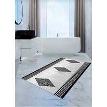 Ardizayn Mozaik - Dijital Baskılı, Kaymaz, Deri Taban (80x150 cm) Banyo Halısı