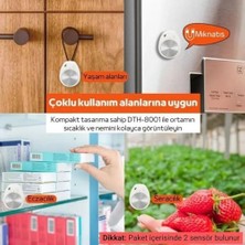 DMR Home DTH-8001 2'li Bluetooth Sıcaklık Nem Kayıt Cihazı, Hafızalı ve Akıllı Mobil Uygulamalı Datalogger, Sınırsız Cihaza Uzaktan ve Kablosuz Bağlanın
