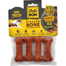 DMR Home Delibon Deri Pres Barbekü Aromalı Kemik Köpek Ödülü Xsmall 7 cm 4 Adet