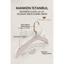 Manken İstanbul Business Class 44 cm Gold Italyan Kanca 10ADET Gelinlik Askısı Elbise Askısı Abiye Askısı Ahşap Askı