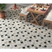 DMR Home Yer Kaplama Zemin Kaplama Folyosu 65X130 cm Geometrik Çapraz Mermer