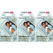 Fujifilm Instax Mini Blue Marble Film Seti 10 x 3'lü Desenli Çerçeve ile Hızlı Baskı