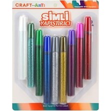 DMR Home And Arts XD09125 9'lu Glitter Glue (1 Adet Beyaz Lazer + 8 Adet Altın Simli Yapıştırıcı) 12CARDS/İNNER Box 6
