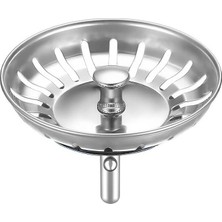 Özbest Çöpmak Paslanmaz Evye Mutfak Lavabo Sifonu | Gider Metal Tıpa Süzgeci