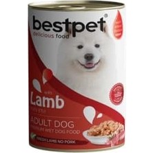 DMR Home Bestpet Yetişkin Köpekler Için, Taze Kuzu Parça Etli ve Soslu Yaş Mama,