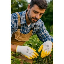 DMR Home Violent Nitril Kaplı Örme ELDIVEN,%100 Polyester, Yarı Kaplama, Aşınma, Yağ, Grese Dayanıklı, Iş Güvenliği Eldiveni, Inşaat, Bahçe, Otomotiv, Lojistik Için Uygun, Koruyucu Eldiven
