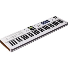 Cekar Store Arturia – Keylab Essential 61 Mk3 | Müzik Prodüksiyonu Için Mıdı Kontrolcü, Kapsamlı Yazılım Paketi, 61-Tuş, 9 Encoder, 9 Fader, 1 Modülasyon Tekerleği, 1 Pitch Bend Tekerleği, 8 Pad - Beyaz