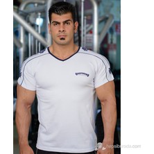 Bodydrom 005-02-Bdt Omuz Baskılı Kısa Kollu Beyaz T-Shirt