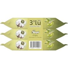 DMR Home Pamuk Zeytin Cep Mendili 3X15 (45 Yaprak)