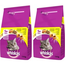 DMR Home Whiskas Tavuklu ve Sebzeli Yetişkin Kuru Kedi Maması 1,4 kg (2 Paketi)