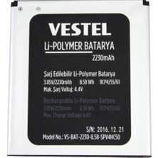 Vestel Venüs 5000 Uyumlu Vestel VS-BAT-2230-8.5 2220 mAh Li-ion Batarya Hızlı Şarj Desteği