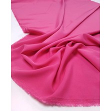Kumaş Parça Şeker Pembe Krep Şifon Kumaş Ince Hafif Dökümlü 150X250CM
