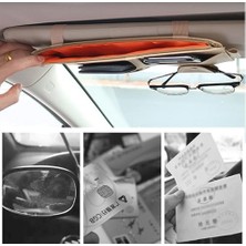 DMR Home Güneşliği Düzenleyici, Evrensel Araç Içi Aksesuar, Çok Cepli Ağ Fermuarlı Pu Deri Güneşlik Saklama Çantası, Otomobil Kamyonet Suv Için (Bej)