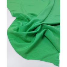 Kumaş Parça Canlı Çimen Yeşili Aerobin Kumaş Ince Akışkan Dökümlü Elbiselik & Tuniklik 140X190CM