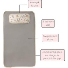 DMR Home Bebek Alt Açma Örtüsü Minderi, Alt Değiştirme Minderi, Süngerli Ped, Aktivite Örtüsü, Bebek Alt Açma Matı, Bebek Bezi Değiştirme Örtüsü (Bej)
