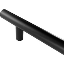 DMR Home Mutfak ve Banyo Dolabı Kapakları ve Çekmeceler Için Metal Kulp Paslanmaz Mobilya Dolap Kulbu 192MM Mat Siyah 2 Adet