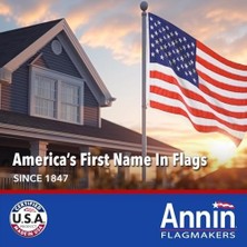 DMR Home Annin Amerikan Bayrağı 2,4 x 3,6 M Tough-Tex En Güçlü, En Uzun Ömürlü Bayrak YAPICILARI,%100 Abd'de Dikilmiş Şeritler, Işlemeli Yıldızlar ve Halatlı Başlık. Model 2750