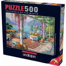 Anatolian 500 Parçalık Mor Salkımlı Teras Puzzle - Zorluk Seviyesi Standart, Türkiye Menşeli