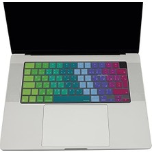 DMR Home MacBook Klavye Koruyucu Arapça Baskılı Uk-Ters L Enter Uyumlu Ultra Ince Hafif Yıkanabilir Silikon Klavye Filmi Air 13,6-15,3inç- Pro 14,2-16,2inç M1-M2-M3-M4-M5 Pro Max Uyumlu Pembe Yeşil