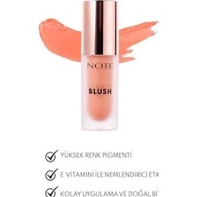 DMR Home Cosmetics Blush Nemlendirici Etkili Likit Allık - 10 Peach (Işıltılı) (2 Paketi)