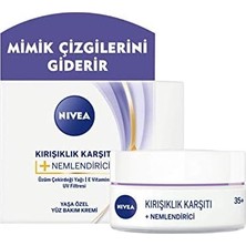 DMR Home Kırışıklık Karşıtı + Nemlendirici Krem Yaş 35+ (50 Ml), Yaşa Özel Yüz Bakım Kremi, E Vitamini ve Üzüm Çekirdeği Yağı ile Yoğun Cilt Bakım, Uv Filtresi ile Güneş Koruması