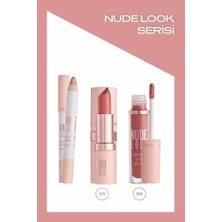 DMR Home Nude Look 3'lü Makyaj Seti - Ruj - Lipgloss - Aydınlatıcı Kalem