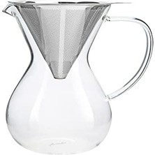 DMR Home , Cam Kahve Demleme Çelik Süzgeçli 850 Ml, Tek Ebat, Çok Renkli